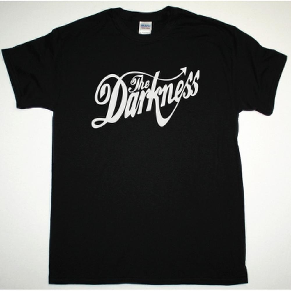 The Darkness White Logo Glam Rock Music Unisex T-Shirt - Picture 1 of 4